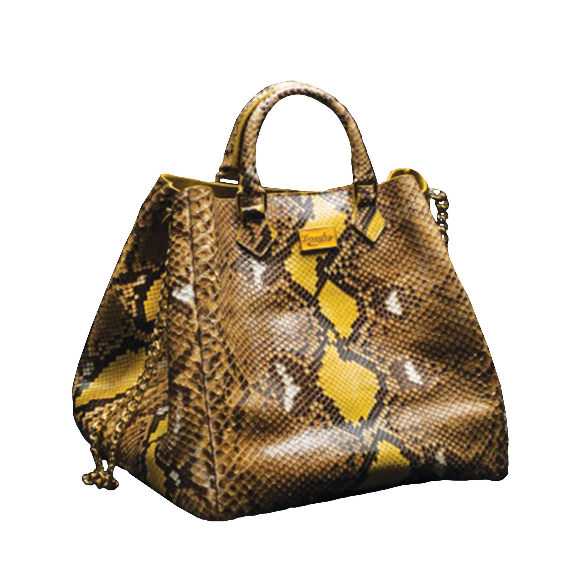 Gold lacquered python luxury bag ⋆ Premier Goldie Handbag